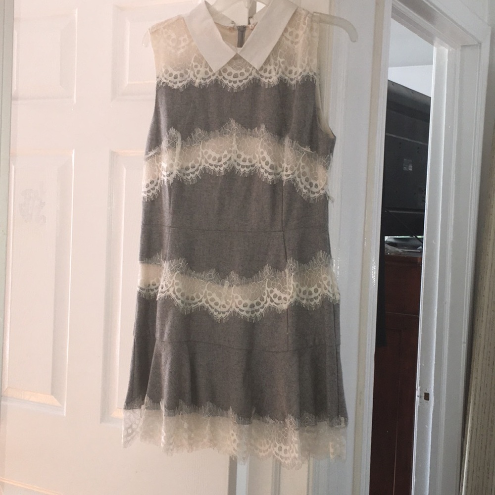 Cute gray and beige dress